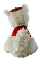 West Highland Bianco Terrier Seduto Morbido Cucciolo Peluche IN Rosso Vestiti - £11.92 GBP