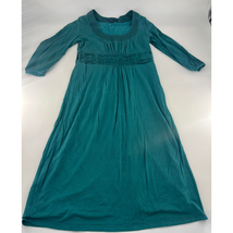 Boden Dress Womens Size 8 R Blue Teal Midi A-Line Silk Blend Lightweight Career - $36.19