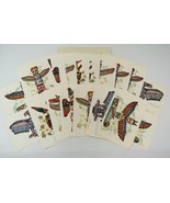 Georgina M. Abrams-Lytton Totem Lithograph Prints Set of 18 1950s Mask R... - £89.01 GBP