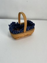 Longaberger Small Bread Basket 2002 , Classic Blue Liner - $12.95