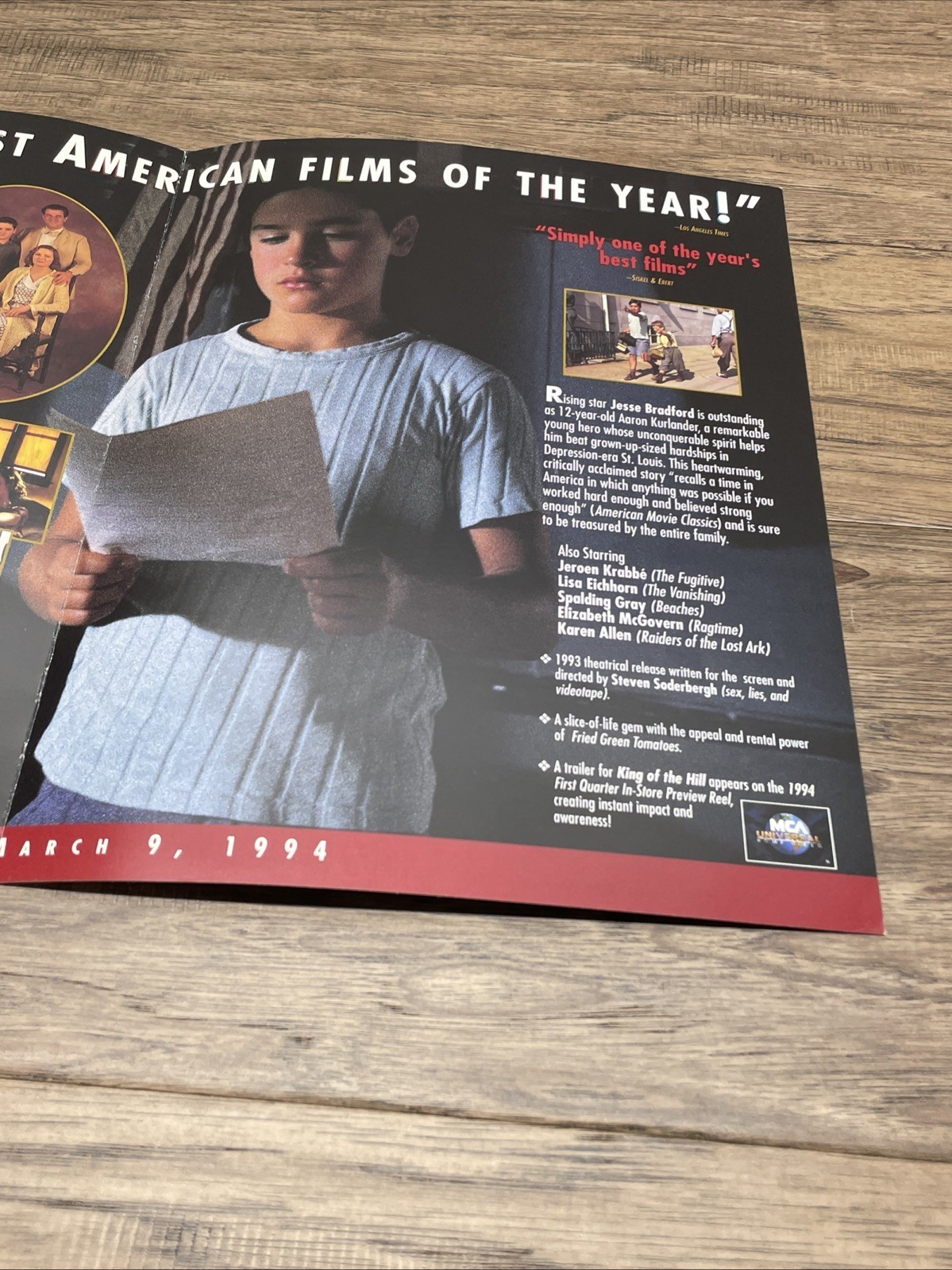 King Of The Hill Original Press Kit Sheet Video Store Promo KG JD Item image 4