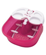 Beauty Chic Massaging Foot Spa Bath, White/Pink - $942.21 MXN