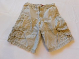 Faded Glory Originals Boy&#39;s Youth Lt Khaki Cargo Shorts Size 7 Adjustabl... - $12.86