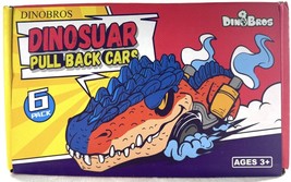 New Dinobros Dinosaur Toy Pull Back Cars, 6 Pack Dino Toys - $5.83