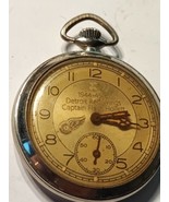 Detroit Red Wings 1944-45 Captain Flash Hollett vintage pocket watch - £293.86 GBP