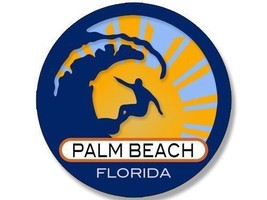 4&quot; Palm Beach Florida Surfing Surf Sun Sticker Decal Made In Usa - £13.34 GBP