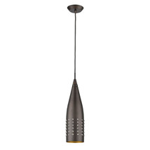 Narrow Bronze Hanging Light with Glass Studs - £165.46 GBP