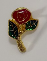 Rose Bud Lapel Pin Stylized Design - £4.12 GBP