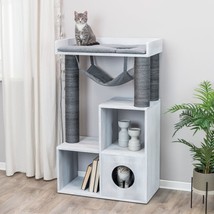 TRIXIE Cat Scratching Post with Shelf Function 72x38x110 cm Grey - £206.20 GBP