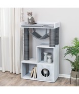 TRIXIE Cat Scratching Post with Shelf Function 72x38x110 cm Grey - £201.80 GBP