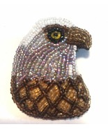 Hand Beaded Brooch Pin Eagle Head - £14.70 GBP