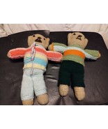 Crocheted / Knitted Plush Teddy Bears Handmade Boy &amp; Girl / Brother &amp; Si... - $91.93 CAD