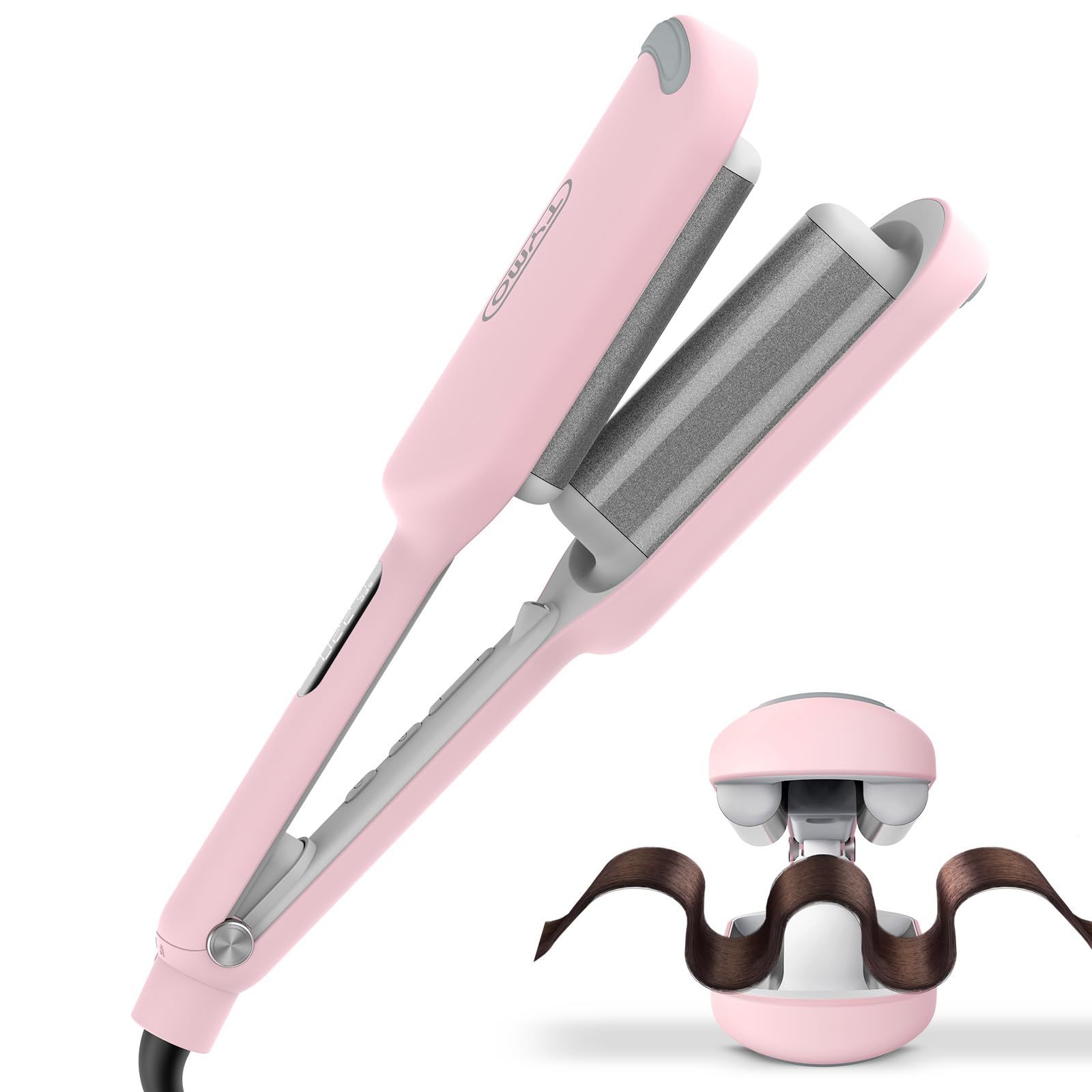 Curling Iron Hair Crimper Waver - TYMO ROVY Beach Waves Curling Wand, Ionic Dee