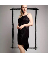 ISABEL TOLEDO Black Deco Seamed Dress Fishtail Hem SeXy Lane Bryant 14 1... - £38.92 GBP