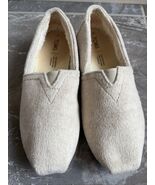 TOMS Womens 7 IvoryWool/Poly Uppers w/ Comfy Faux Fur Fleece Lined Slip ... - $28.22
