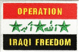 Operation Iraqi Freedom OIF Iraq Flag Patch - Color - Veteran Owned Business. - £4.37 GBP