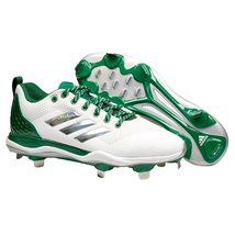 Adidas Power Alley 5 Baseball Cleats Metal Mens Size 17 Green White B39191 - £29.28 GBP