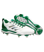 Adidas Power Alley 5 Baseball Cleats Metal Mens Size 17 Green White B39191 - $50.20 CAD