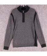Codice 1/4 Zip Wool Sweater Men&#39;s Large Gray 100% Extra Fine Merino Wool... - $54.43 CAD
