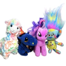 Plush Saffire Dragon 2018 + Lola Llama + Twilight Sparkle Pony 2013 Troll Harper - $16.95