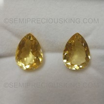 Natural Citrine Pear Faceted Cut 16X12mm Pastel Yellow Color VS Clarity Loose Ge - £85.14 GBP