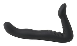 Elite 8 Inch Silicone Strap On Black Pipedream Strapless Strap On Dildo - £59.24 GBP