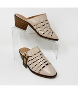 Crevo Womens Nude Bone Braided Leather Western Heel Slip On Mule, Size 6 - $458.95 MXN