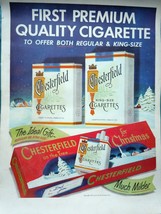 Chesterfield Holiday Print Advertisement Art 1952 - $8.99