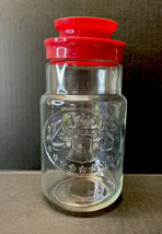 Anchor Hocking Glass Jar Canister  1776 Maxwell House With Lid Bicentennial Flag - £7.86 GBP
