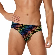Mondxflaur Rainbow Love Swim Briefs Sexy Swimming Trunks Quick Dry Soft ... - $19.99
