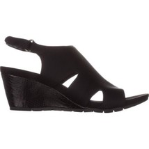 New Bandolino Black Textile Wedge Sandals Size 8.5 M - £40.54 GBP