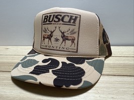 Vintage Busch Beer Hunting Hat Adjustable Camouflage SnapBack Deer Hunte... - $16.47