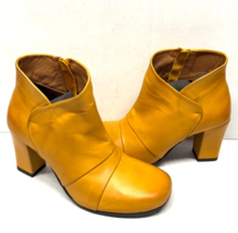MIZ MOOZ SOFT LEATHER HEELED   BOOTIE SIDE ZIP MUSTARD  37EU / 7US NEW #... - €43,35 EUR
