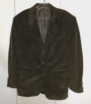 OLEG CASSINI MEN&#39;S BROWN CORDUROY LINED SPORT JACKET-WORN ONCE-NICE - $22.00