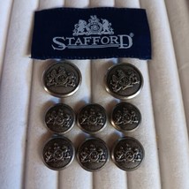 Stafford Silver Blazer Buttons 8 2-Large, 6 Smaller Waterbury S2024-2 - $14.95