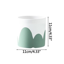 Home Decor Nordic Round Hand Paint Lace Ceramic Flower Pot Cactus Succulent Ligh - £30.54 GBP