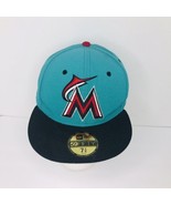 Miami Florida Marlins MLB Hat Cap New Era Size 7 3/8 Fitted 59Fifty - $19.70