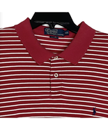 Polo Ralph Lauren Golf Shirt Size XXL Red White Striped Knit Pullover Lo... - £18.96 GBP