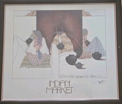 Rare 1983 Signed AMADO PENA INDIAN MARKET Gallery Poster Southwestern Ar... - $11,289.88 MXN