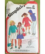Simplicity #5627 Girls Size 8-10 Pants Shorts Skirt Top Vest Bag Uncut V... - £5.44 GBP