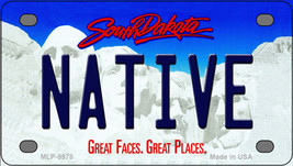Native South Dakota Novelty Mini Metal License Plate Tag - £11.76 GBP