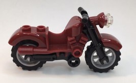 x1 Lego Motorcycle Bike For City Minifigs Dark Red Super Heroes Wolverine - £4.70 GBP