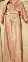 MONTAGE BOUTIQUE BY MON CHERI SIZE 6 PINK LACE, PEARLS, RHINESTONES EVEN... - £136.28 GBP