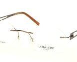 Neu LUMIERE Brille Italien 7802 C2 Brown Brille Rahmenlose 49-18-140mm - $54.70