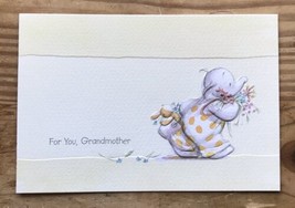 Vintage Humphreys Corner Anthropomorphic Elephant Grandmother Birthday Card - $13.86