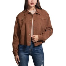 Wrangler Women&#39;s Size XL Brown Corduroy Cropped Shirt Jacket NWT - £10.39 GBP