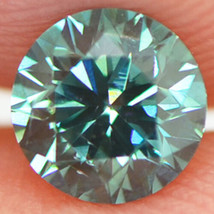 Round Shape Diamond Fancy Blue Color VS1 Loose Certified Enhanced 0.69 Carat - £534.84 GBP