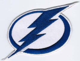 An item in the Crafts category: NHL National Hockey League Tampa Bay Lightning Badge Iron On Embroidered Patch