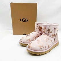 Ugg Classic Mini Floral Foil BOOTS- Color Seashell Pink - £116.71 GBP