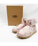 UGG CLASSIC MINI FLORAL FOIL BOOTS- Color SEASHELL PINK - £114.66 GBP